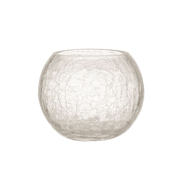 Küünlahoidja/vaas CRACK D10xH8,5cm klaas