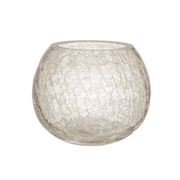 Küünlahoidja/vaas CRACK D12xH10cm klaas