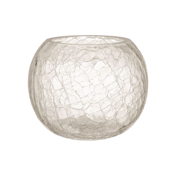 Küünlahoidja/vaas CRACK D15xH12,5cm klaas