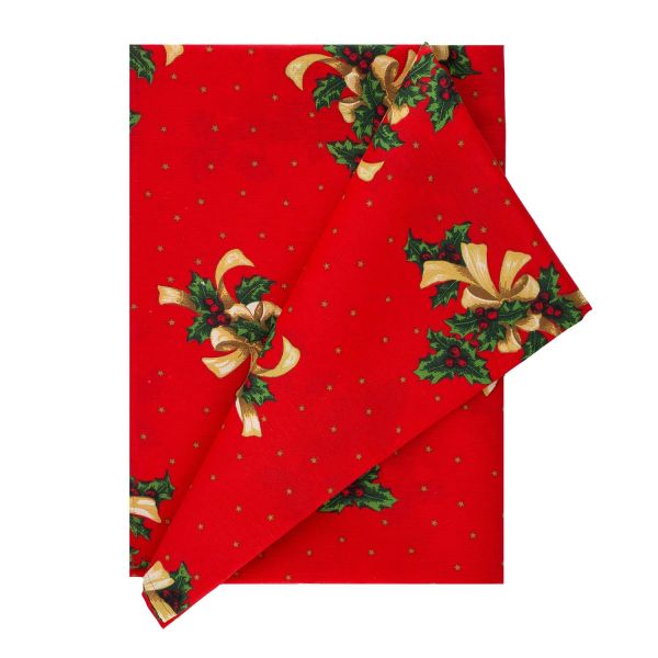 Table mat CHRISTMAS NEW 136x180cm, red bouquet