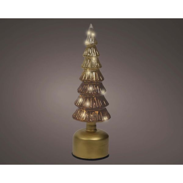 LED decoration CHARM TREE H33cm, rotating, brown