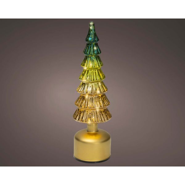 LED decoration CHARM TREE H33cm, rotating, green