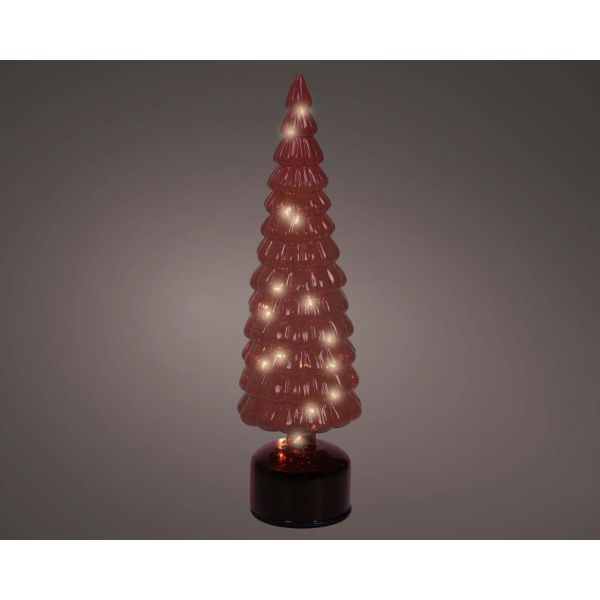 LED decoration CHARM TREE H39cm, rotating, red
