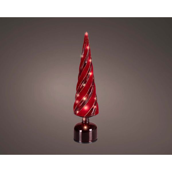 LED decoration CHARM TREE H40.5cm, rotating, red