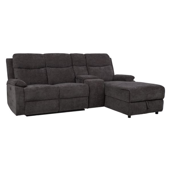 Nurgadiivan PROVENCE PN, elektriline/manuaalne recliner, tumehall