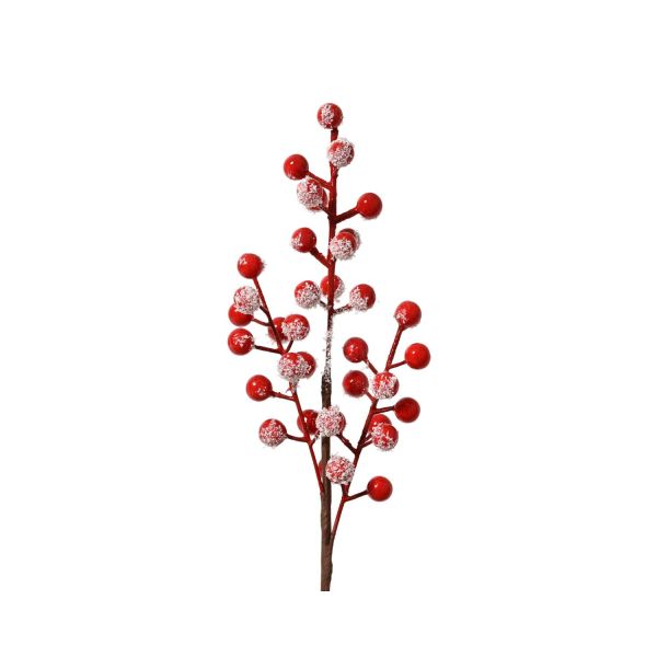 Branch CHARM BERRY H38cm, red