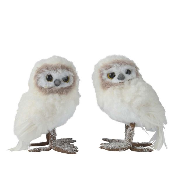 Owl CHARM H16cm, creme