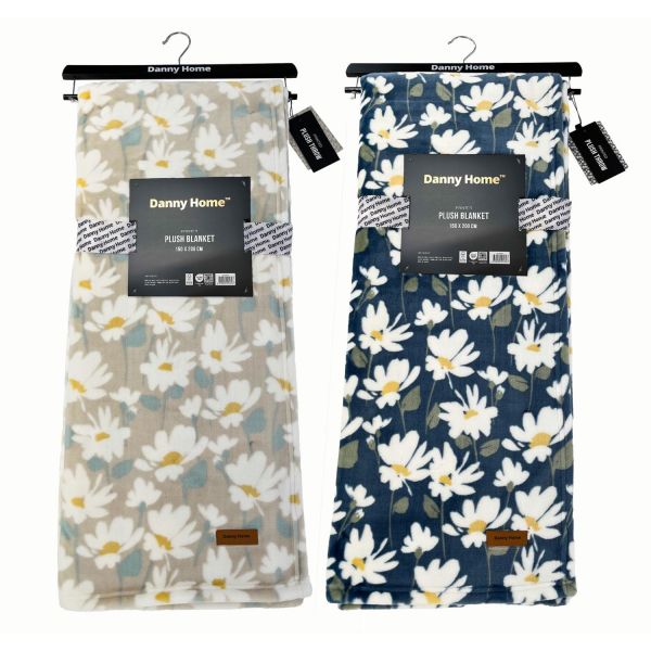Blanket PLUSH FLOWER 150x200cm, mix