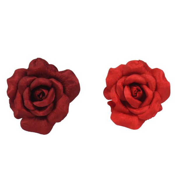 Rose CHARM D14cm, with clip, mix