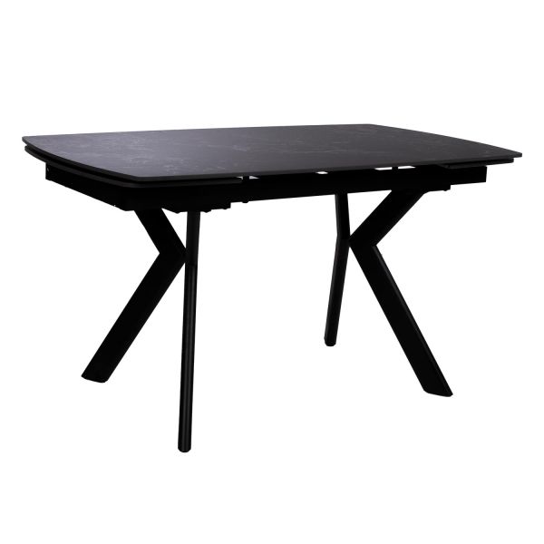 Söögilaud SANTINO 30+140+30x80xH76cm, must
