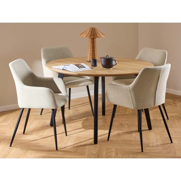 Söögilauakomplekt CADIZ D120xH75cm, helebeež