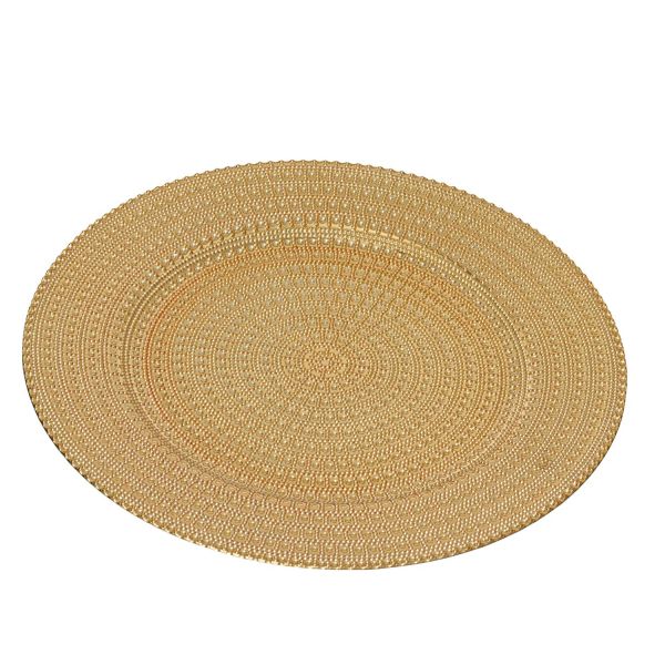 Plate CHARM D33cm, golden