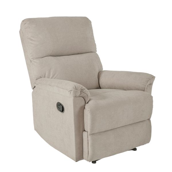 Recliner armchair GUSTAV with manual mechanism, taupe