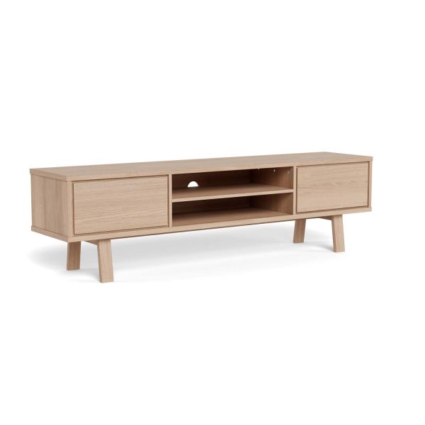 TV unit LAMBERTH 180x40xH50cm, light oak