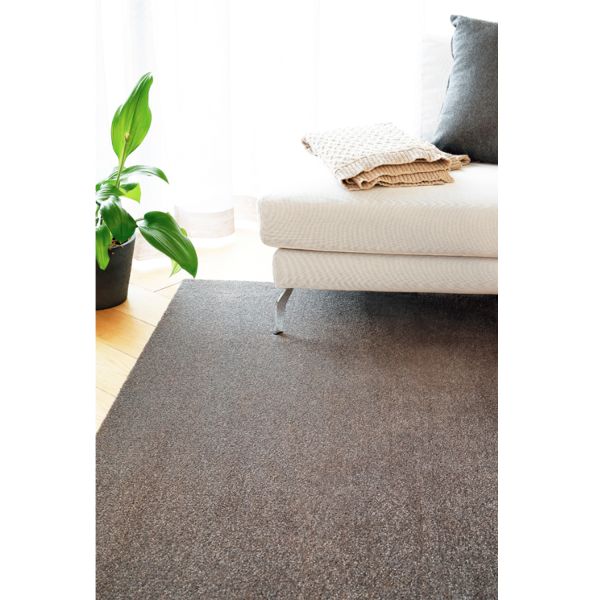 Carpet EDEN D200cm, linen, velour pile