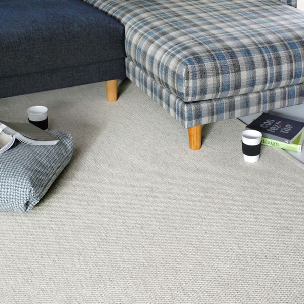 Carpet SAVANNA 80x160cm, white, woolen flatweave