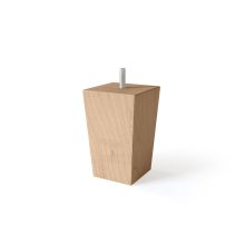 Wooden leg conical H12cm, 4pcs, birch