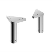 Round chromed legs for bathroom cabinet, 2 pcs