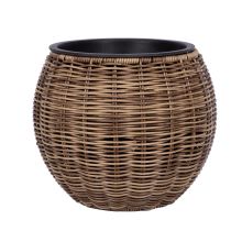 Кашпо WICKER D26xH22cm, светло-коричневый
