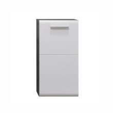 Bathroom cabinet RIVA 37x34xH68cm, white high gloss/smoke grey