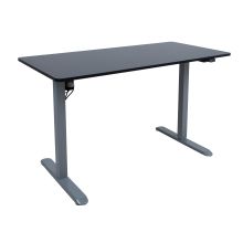 Desk ERGO LIGHT with 1 motor 120x60xH73-118cm, black/silver grey