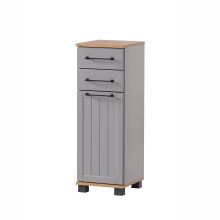 Bathroom cabinet JELDA 30x33xH88cm, oak/grey