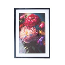 Wall art PICTURE LAND framed 50x70cm, peony