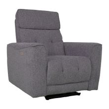Recliner armchair BOSCO with electric mechanism, grey