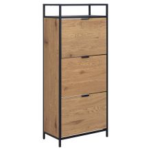 Shoe cabinet SEAFORD 56x30xH129cm, black