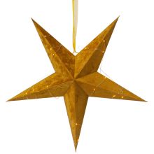 Paper star VELVET D60cm, yellow