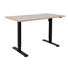 Töölaud ERGO 1-mootoriga 140x70xH71-121cm, vaher/must
