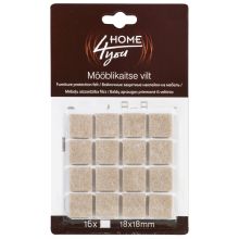 Мебельные накладки для защиты пола 18x18мм x 16шт, бежевый