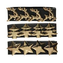 Napkin rings SHINE DEER-TREE-STAR 4pcs golden, mix