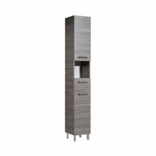 Tall bathroom cabinet 912, 30x33xH195,5cm, dark grey