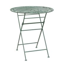 Table MINT D70xH75cm, antique green metal