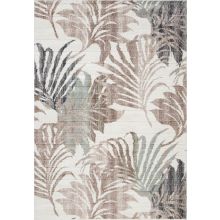 Carpet KIGALI-1, 133x190cm, beige/brown leaf
