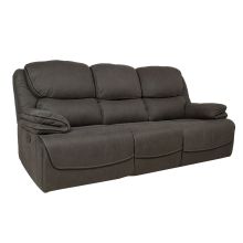 Recliner sofa GORDY 3-seater with manual mechanism, grey