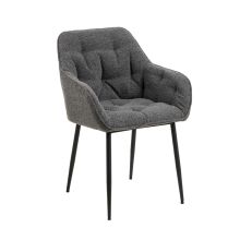Chair BROOKE with armrests, dark grey