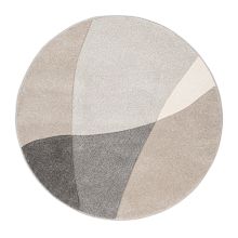 Carpet DIXIE CARVED-1, D120cm, grey/beige