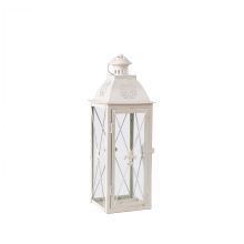Lantern VENEZIA, 14x14xH40cm, beige, mix