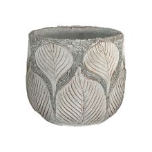 Lillepott SUNNY BASIL D32xH28cm, beež/kuldne