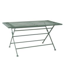 Coffee table MINT 100x50xH49cm, antique green metal