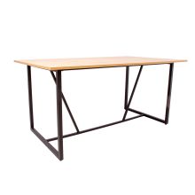 Dining table AMSTERDAM 160x90xH75cm, oak/black