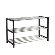 Shoe rack BRODY80x31xH50cm, black/chrome
