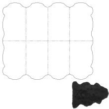 Lambanahast vaip MERINO M 8x, 170x180cm, must