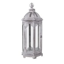 Latern VENEZIA-1, D27xH62cm, antique grey metal