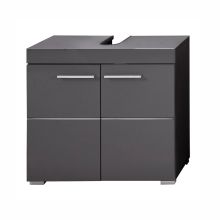 Washbasin cabinet AMANDA 60x34xH56cm, grey gloss/grey