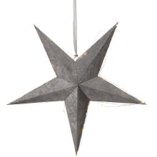 Paper star VELVET D60cm, grey