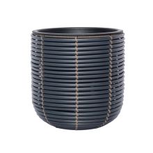 Кашпо WICKER D27xH28cm, черный/коричневый