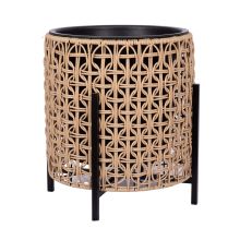 Lillepott WICKER alusega 39x39xH42cm, helepruun